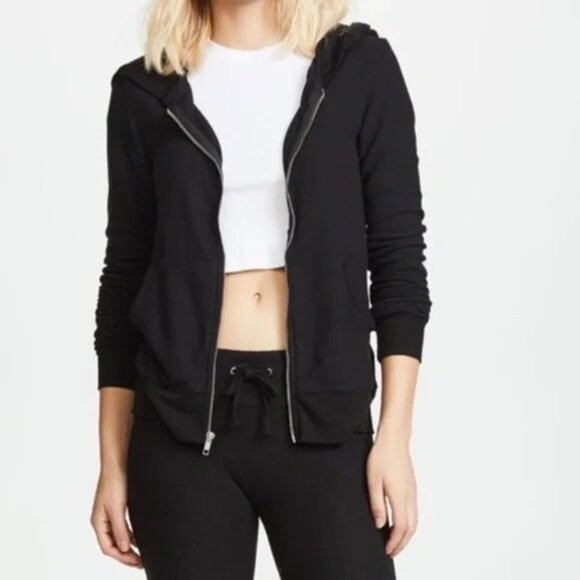 Wildfox Black Zip-Up Hoodie - Picture 1 of 9